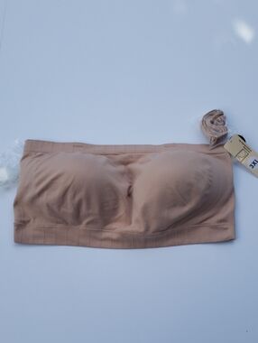 Truekind Seamless Strapless Bandeau Bra - Nude 3XL New